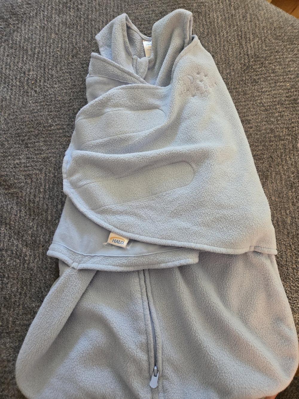 HALO Sleep Sack Swaddle - Light Blue Fleece
